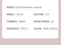Barba para mujer, Bikini, axila, recortadora femenina, depiladora impermeable, Afeitadora eléctrica 2 en 1, maquinilla de afeitar Facial para mujer - details 20