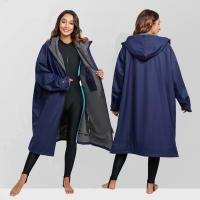 Bata cambiadora de Surf impermeable Unisex, Abrigo con capucha para playa, piscina, Anorak - details 5