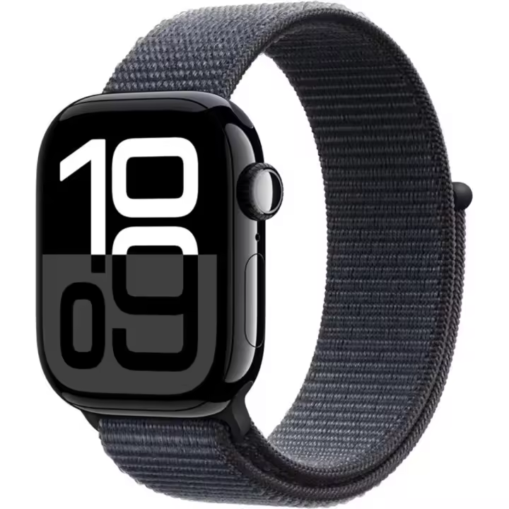 Apple Watch Series 10 GPS Cellular 42mm, con correa deportiva AC y tinta de aluminio negra, idéntico - 1