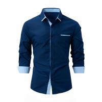 Camisa informal para hombre, camisa con cuello vuelto, a la moda - details 1