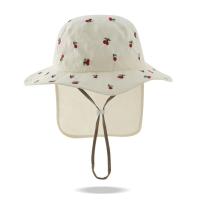 Gorro panamá Kawaii para niños, protección del cuello, bordado de dibujos animados, sombrero para el sol para bebé, protector solar, sombrero de pescador de verano de secado rápido para niñas - details 9
