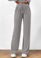 Conjunto de otoño Camiseta asimétrica de manga larga Pantalones de pierna ancha Traje informal Chándal - details 39