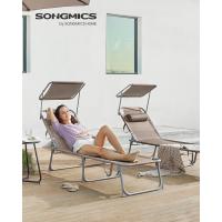 Silla de Sentado al Aire Libre Ajustable Plegable, 193 x 53 x 29 cm, Capacidad de 150 kg, con Parasol, reposacabezas, Respaldo - details 46