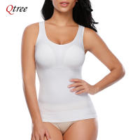 Qtree-ropa moldeadora de Control de barriga para mujer, clásico 2 en 1 con sujetador acolchado, chaleco elástico alto, moldeador de cuerpo, corsé de elevación ajustado - details 6