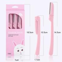 Navaja de Afeitado para Mujer Herramienta de Cuidado Facial Removedor de Vello Cepillo para Cejas Trimmer Seguro (3 piezas) - details 10