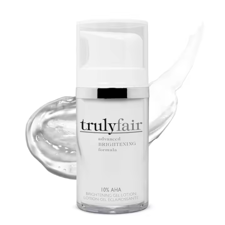 Loción en gel iluminadora AHA Truly Fair para mujeres, loción facial antiarrugas y antienvejecimiento, corrector de tono, potenciador de colágeno - 1