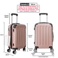 Maleta Cabina Mano ABS 55x40x20cm (40L)- 20 Pulgadas - Wizzair Ryanair Vueling Iberia - NegroAzulRosaDoradoPlateadoAmarilloRojoRosaPaloTurquesaVerdeMentaMorada - details 2