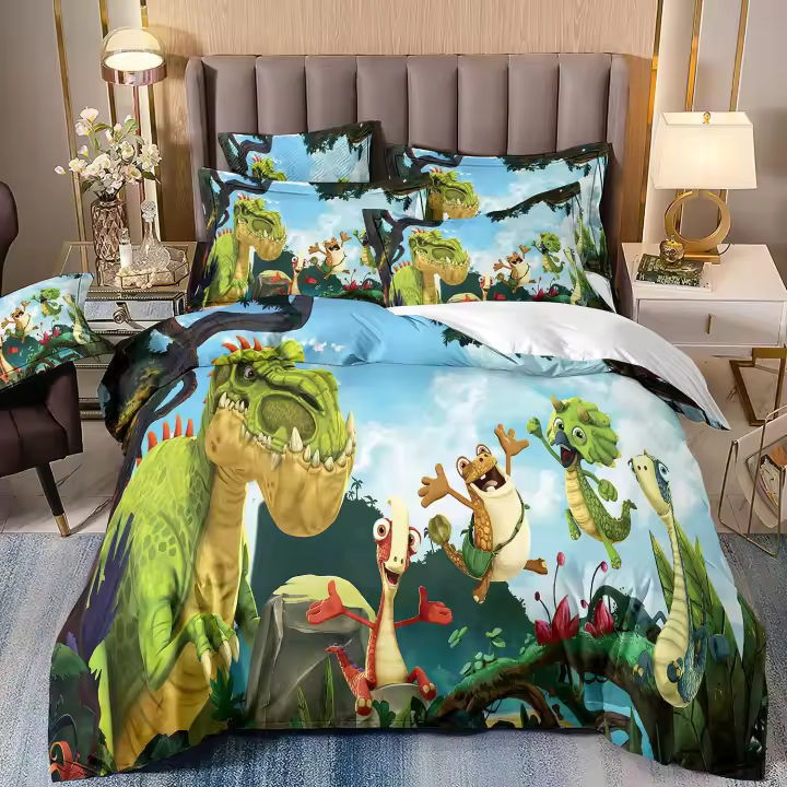 3 uds funda de edredón con dibujos de leones, elefantes, animales, funda nórdica para dormitorio con temática, fundas de animales suaves y cómodas, dormitorio individual Queen - 1