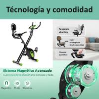 Bicicleta Estática Plegable,X TOP Magnet Bike, Pantalla LCD Multifunción,Volante de Inercia,8 Niveles Resistencia, Sensor De Frequencia Cardiaca, Doble Manillar, Bici de Spinning - details 3