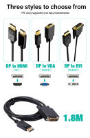 Cable de Video HDMI DisplayPort de Nephy Longitud de 1.8m Conecta con Computadora, Laptop, Proyector, Monitor - details 2