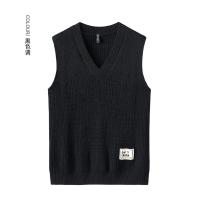 Chaleco De Punto Para Hombre Versátil Y Casual Con Cuello V Sin Mangas Cómodo Y Caliente De Color Sólido Para El Día a Día - details 10