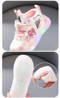 Zapatillas deportivas con luces LED para niños y niñas, zapatos para correr, zapatillas de Velcro antideslizantes luminosas, Sakura kawaii - details 3