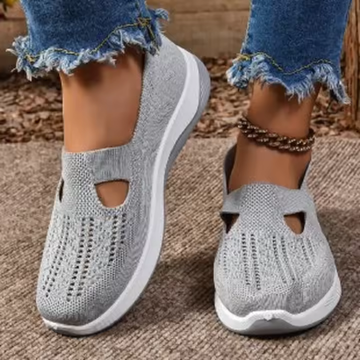 Zapatos para caminar de malla ventilada para mujer, suela cómoda y moderna, superficie suave, ligeros y cómodos, para personas mayores, nuevos - 1
