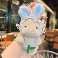 LLavero de peluche de conejo de orejas largas de celebridades de Internet, muñeco de conejito lindo - details 8
