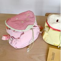 Mochila con cordón para exteriores de estilo coreano, mochila de nailon de fruta de Color dopamina para viaje, bolsa de libros de gran capacidad, bolso de hombro para senderismo - details 19