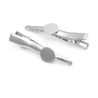 10 Uds. De hierro de Color dorado de 18K con bandejas, Base para pinza para el cabello, joyería artesanal de alta calidad, suministros para hacer el cabello, accesorios para mujer - details 0