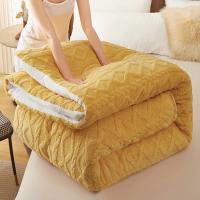 Manta de Invierno Super Grosora y Cálida para Cama con Peso de Cachemira Artificial Suave y Cómoda Calidez de Cojín de Cuero de Lamb - details 20