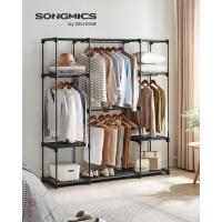 Armario de Ropa de Gran Capacidad Perchero de 4 Secciones con Compartimentos - details 1