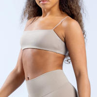 Nuevo sujetador de tiras de tacto suave sin costuras de LICRA para mujer, ropa interior deportiva transpirable elástica para Fitness, ropa interior deportiva de ocio - details 11