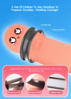 Anillo extensor reutilizable de prepucio para hombres y parejas, jaula de castidad masculina, eyaculación retardada, Juguetes sexuales - details 25