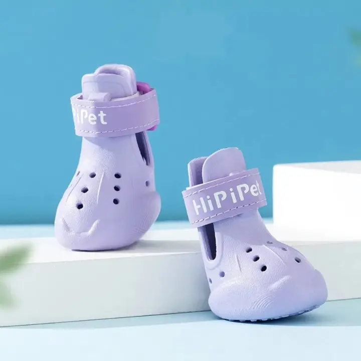 Zapatos de Perro Impermeables y Cómodos Set de 4 Ajustables Protección de Patas Botas de Mascotas - 1