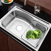 Lavabo de Acero Inoxidable Montado en la Countertop Duradero, Bellezo, Rendimiento Bueno 65×44×22cm - details 1