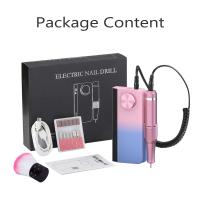 Taladro eléctrico para uñas acrílicas, taladro profesional recargable portátil de 35000RPM con brocas y cepillo - details 4