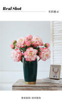 Ramo de Flor de Peonía de Doble Cabeza de Alta Gama 5PCS Decoración de Sala China - details 3