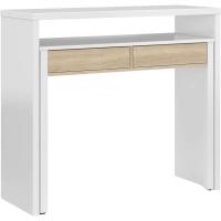 Mesa de Juegos Extensible Blanco Madera Roble Medidas Canadienses 985 cm de Largo 36-70 cm de Fondo - details 7