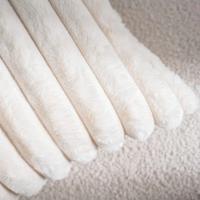 Funda de Almohada de Piel de Conejo Falsa Suave y Gruesa Diseño a Rayas, Color Sólido, Tamaño 45x45cm, Decoración de Sofá - details 21