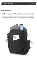 Bolso de pecho antirrobo para hombre, pequeña mochila de viaje para mujer, bolso impermeable de nailon para deportes al aire libre, bandolera tipo bandolera - details 9