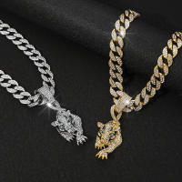 Collar De Leopardo Y Guepardo Con Colgante De Animal Estilo Hip Hop Joyería Europea Y Americana Adorno Para Amantes Del Rock - details 3