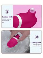 Potente vibrador vaginal del clítoris que chupa y lame la estimulación dual masajeador femenino juguete sexual para adultos - details 9