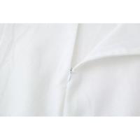 BUNO-Falda blanca elegante con bordado Floral negro, falda de verano para mujer, falda larga holgada con bolsillos de cintura alta - details 14