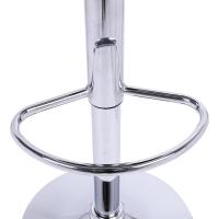 Taburete de Bar con Resalto Juego de 2, Ajuste de Altura Continuo, Acero Cromado, Antideslizante, Cuero Sintético Fácil de Cuidado, Almohadilla Bien Acolchada Blanco - details 5
