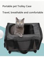 Bolsa de viaje portátil para mascotas, bolsa de malla transpirable con ruedas universales, plegable, de gran capacidad, desmonta - details 0