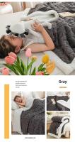 Manta de Lana Cálida y Espesa en Sherpa con Forro de Coral Suave para Invierno Ideal para Solapa de Cama Individual y Doble - details 7