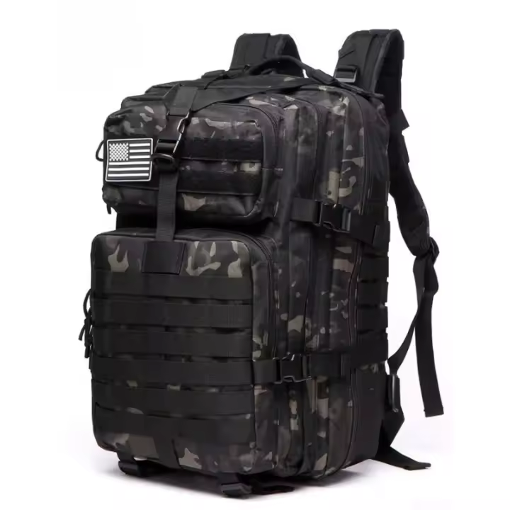 Mochila de Nylon Impermeable 1000D Ideal para Exteriores, Deportes Tácticos, Camping, Senderismo, Pesca, Caza Mochila de 25L/50L - 1