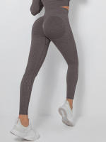 Pantalones de yoga deportivos de cintura alta para gimnasio, mallas sin costuras para mujer - details 23