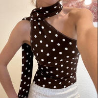 BUNO-Camisola de gasa para mujer, Top corto de leopardo Y2k, moda de verano, ropa de calle, camiseta sin mangas, Tops sexis sin mangas para mujer, chaleco con hombros descubiertos - details 11