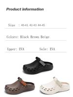 Zapatillas de verano para hombre, zuecos de jardín a la moda, EVA, suaves y ligeros, toboganes al aire libre, esenciales, zapatos de playa, zapatos casuales para hombres - details 0