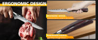 MDHAND Cuchillo Jamonero Flexible de 6 pulgadas para Cortar Piezas de Jamón. Cuchillo de Cocina Profesional para Jamón. Perfecto para Lonchear - details 6