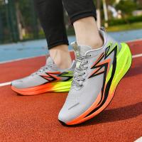 Zapatos deportivos para hombre, zapatillas ligeras de malla plana para correr, zapatos informales con cordones de alta calidad para caminar al aire libre para hombre - details 5