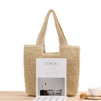 2025 nueva moda hombro papel cuerda bolsa tejida Mori bolsa tejida a mano casual bolsa de playa de gran capacidad - details 3