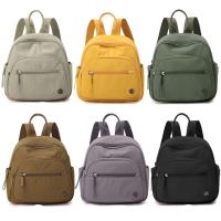 Mochila portátil de nailon para mujer, mochila informal ligera con múltiples bolsillos de Color sólido y asa impermeable - details 0