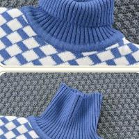 Sudadera de Cuello Alto para Niños Cuadrada de Invierno Engrosada Suéter de Peluche para Bebé - details 2