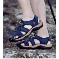 Sandalias deportivas de verano para hombre, sandalias para senderismo al aire libre, punta cerrada, cuero genuino, sandalias informales para caminar, zapatos de agua - details 22