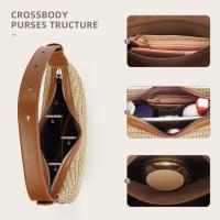 Bolsos cruzados de paja con asa superior para mujer, bolsos y bolsos de paja de verano, bolso de playa con bolso de hombro - details 2