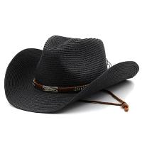 Sombrero de Vaquero de Ala Ancha Estilo Occidental de Paja para Hombres y Mujeres - details 3
