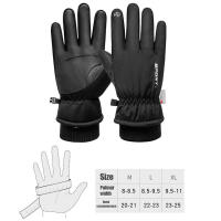 Esquí de invierno impermeable, deportes de nieve, snowboard, esquí, pantalla táctil, guantes de lana, antideslizantes, cálidos, dedos completos - details 0